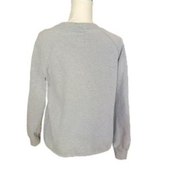 Dr. Denim Gray Long Sleeve Sweatshirt with Zipper Open on Sleeve Size M - Picture 3 of 4
